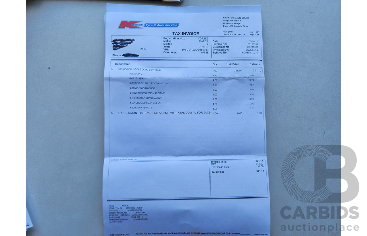 1/2010 Mazda Mazda2 NEO DE MY10 5d Hatchback Blue 1.5L