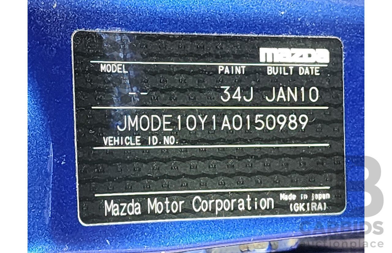 1/2010 Mazda Mazda2 NEO DE MY10 5d Hatchback Blue 1.5L