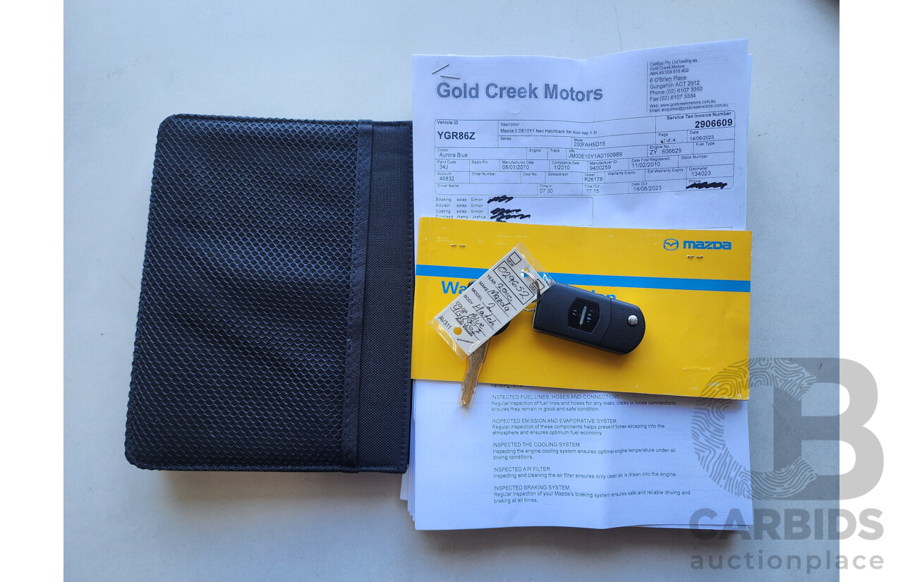 1/2010 Mazda Mazda2 NEO DE MY10 5d Hatchback Blue 1.5L