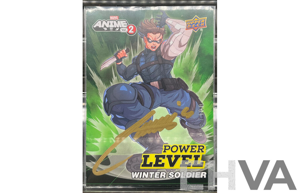 Artist Autographed 2023 Upper Deck Marvel Anime Vol.2 Power Level Winter Soldier English Limited Edition 076/100 (SN-16)