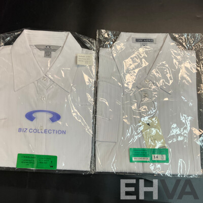 Tommy Hilfiger Rose T-Shirt Size L & Ladies 3/4-Sleeve Shirt White & Long-Black Pants Sizes 12 & 14 - Lot of 5