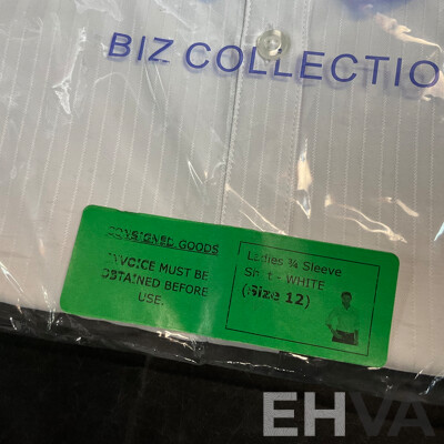 Tommy Hilfiger Rose T-Shirt Size L & Ladies 3/4-Sleeve Shirt White & Long-Black Pants Sizes 12 & 14 - Lot of 5