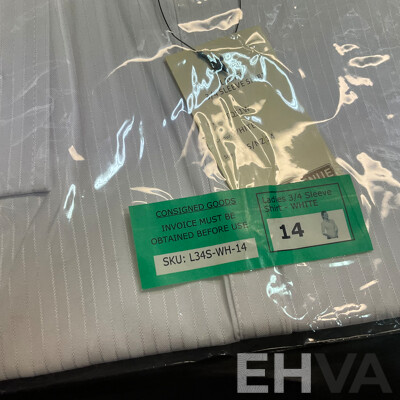 Tommy Hilfiger Rose T-Shirt Size L & Ladies 3/4-Sleeve Shirt White & Long-Black Pants Sizes 12 & 14 - Lot of 5