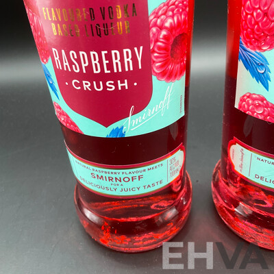SMIRNOFF Raspberry Crush Vodka 700ml - Lot of 2