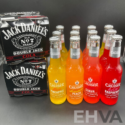 Jack Daniel’s Double Jack & Cola (375ml x8) & Vodka Cruiser (x12) (Lot of 20)