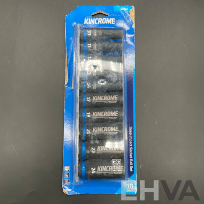 KINCROME 10 Piece Deep Impact Socket Rail Set (K2082)