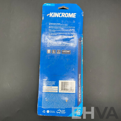 KINCROME 10 Piece Deep Impact Socket Rail Set (K2082)