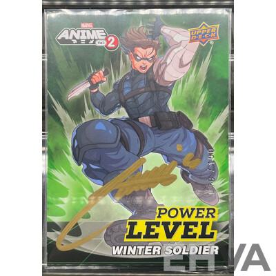 Artist Autographed 2023 Upper Deck Marvel Anime Vol.2 Power Level Winter Soldier English Limited Edition 076/100 (SN-16)
