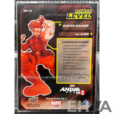 Artist Autographed 2023 Upper Deck Marvel Anime Vol.2 Power Level Winter Soldier English Limited Edition 076/100 (SN-16)