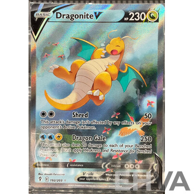 2021 Evolving Skies Alternate Art Dragonite V Trading Card 192/203