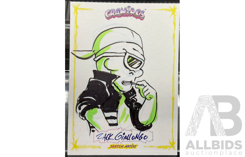 2024 Craniacs Series 1 Sketch Card by Artist Zack Giallongo