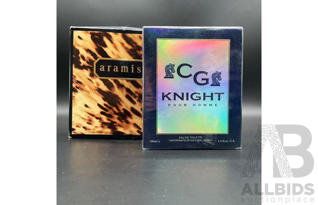 ARAMIS 110ml & 50ml Eau De Toilette and CHRISTIAN GAUTIER Knight Pour Homme 100 ml Eau De Toilette - Lot of 2