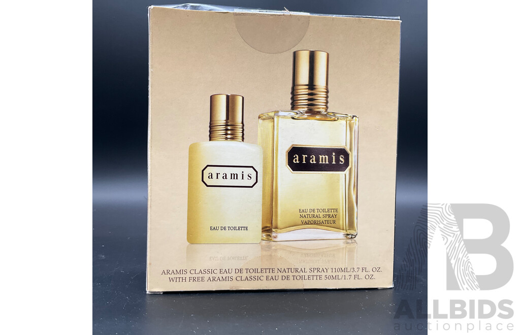 ARAMIS 110ml & 50ml Eau De Toilette and CHRISTIAN GAUTIER Knight Pour Homme 100 ml Eau De Toilette - Lot of 2