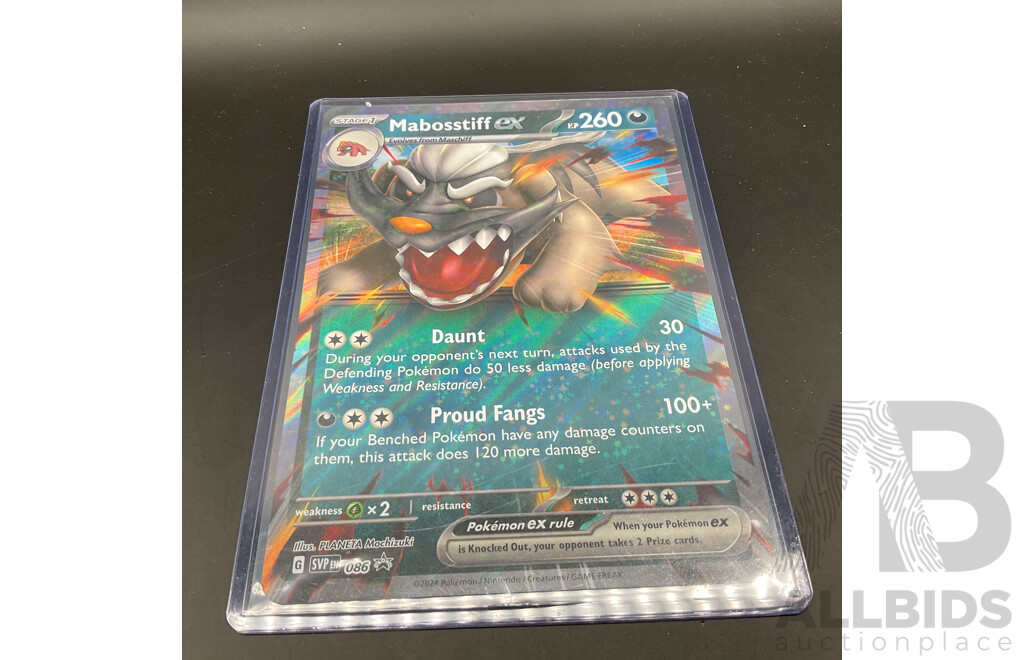 Pokenmon Jambo Cards - 2023 SVP049 Zapdos EX ,2025 SVP208 Victini, 2024SVP 086 Mabosstiff EX - Holofoil - Lot of 3
