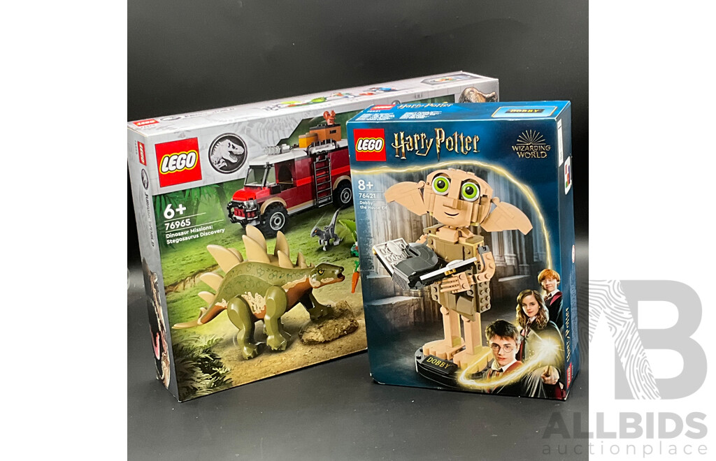 LEGO Harry Potter (76421) and LEGO Jurassic World Dinosaur Missions (76965) - Lot of 2