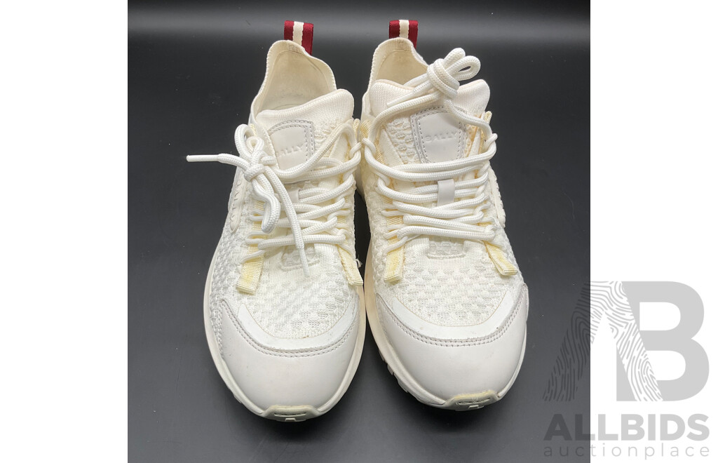 White Daryel Mesch Panel Sneakers Branded BALLY