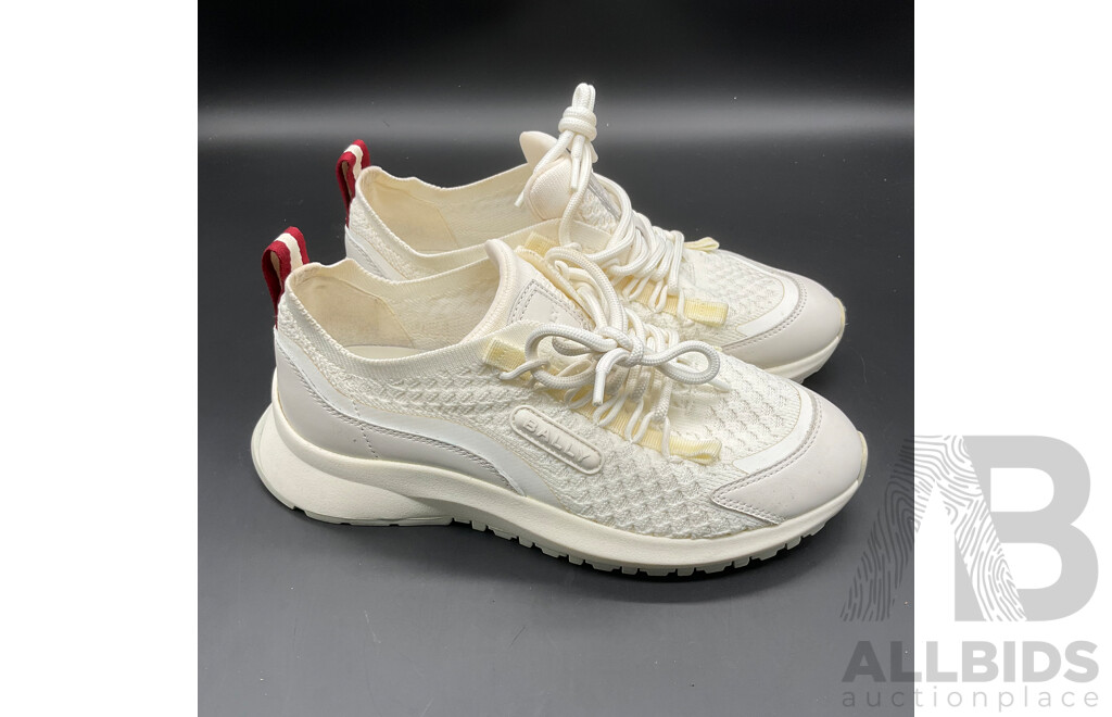 White Daryel Mesch Panel Sneakers Branded BALLY