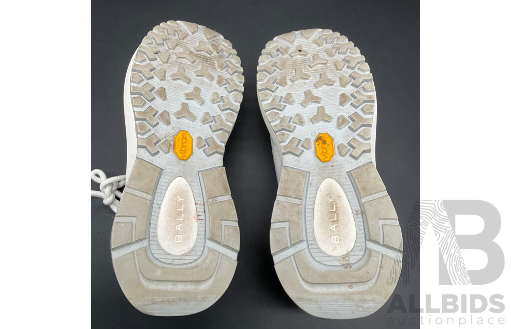 White Daryel Mesch Panel Sneakers Branded BALLY