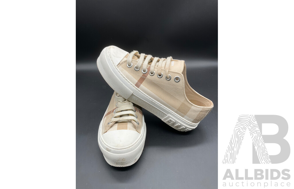 Vintage Check Cotton Sneakers Branded BURBERRY