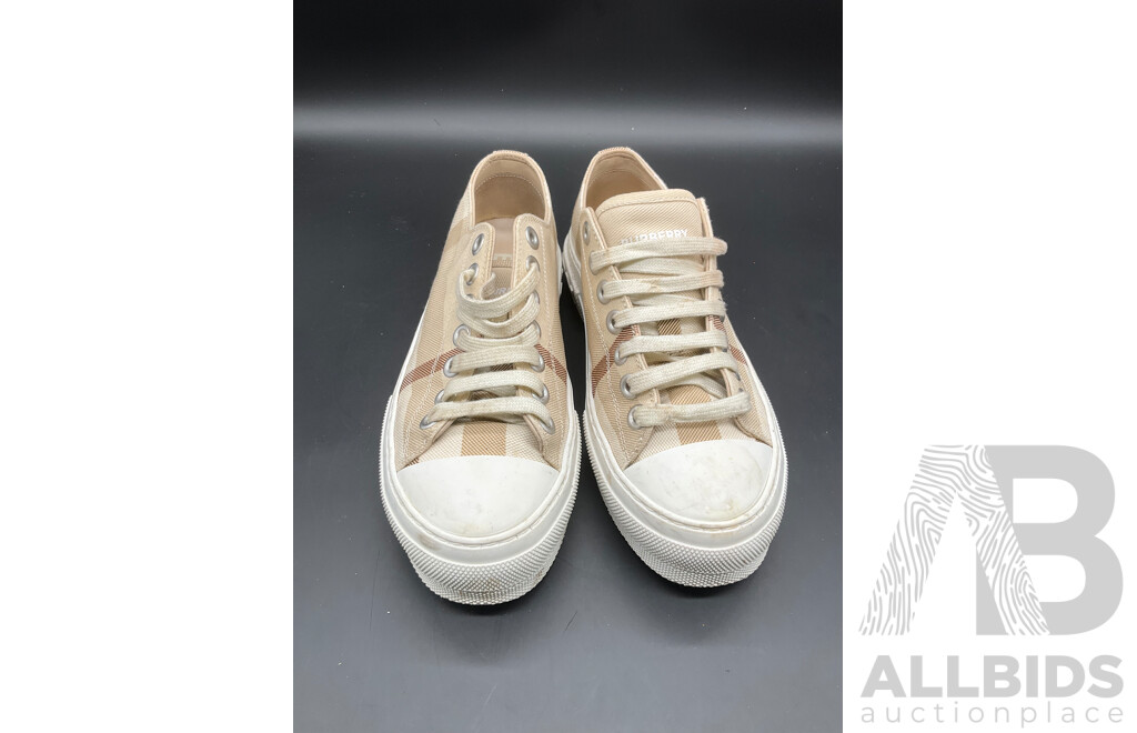 Vintage Check Cotton Sneakers Branded BURBERRY