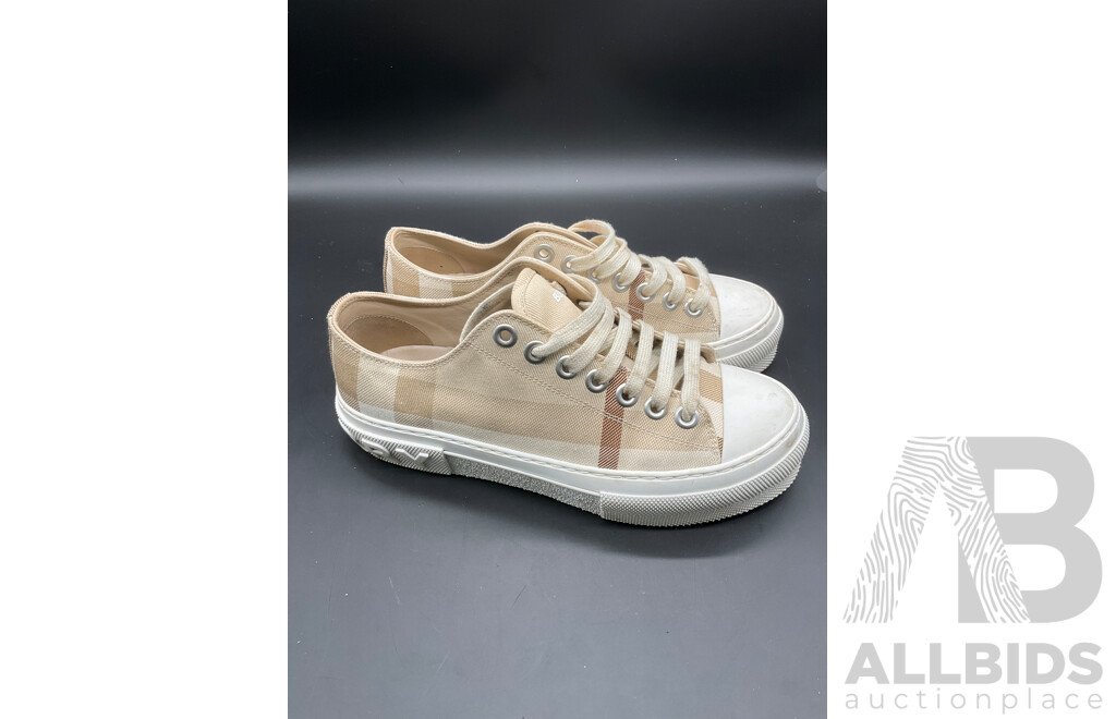 Vintage Check Cotton Sneakers Branded BURBERRY