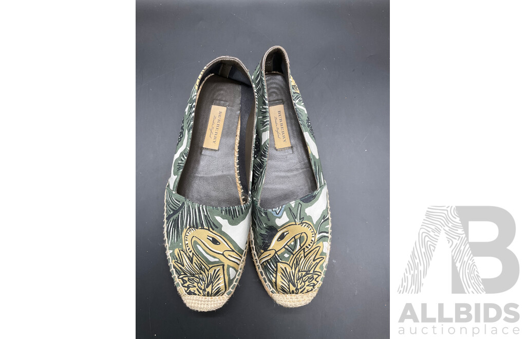 Pair of Burberry Branded Espadrilles