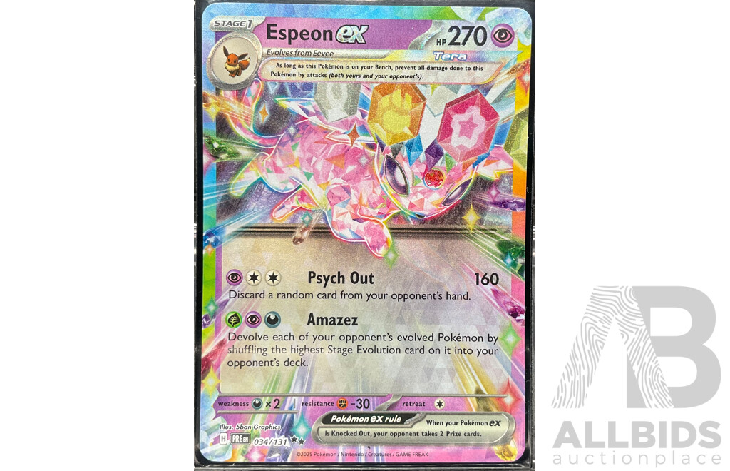 Collection of Eight Eevee Evolutions Scarlet & Violet English Pokémon Cards