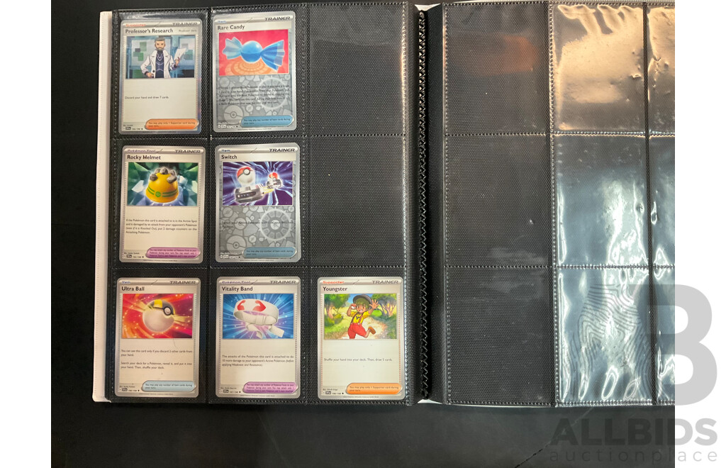 Two Albums with Energy, MEW & SVI Pokémon Cards (EN)