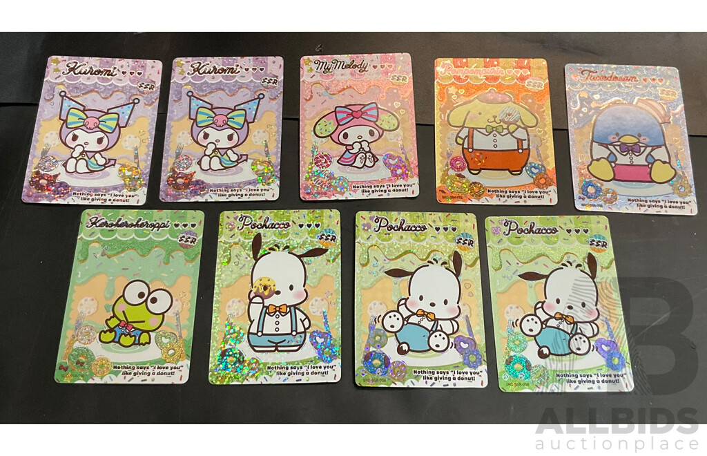 Sannio Characters Trading Cards Includes SSR, UR, CR and More - Lot of 80 Cards