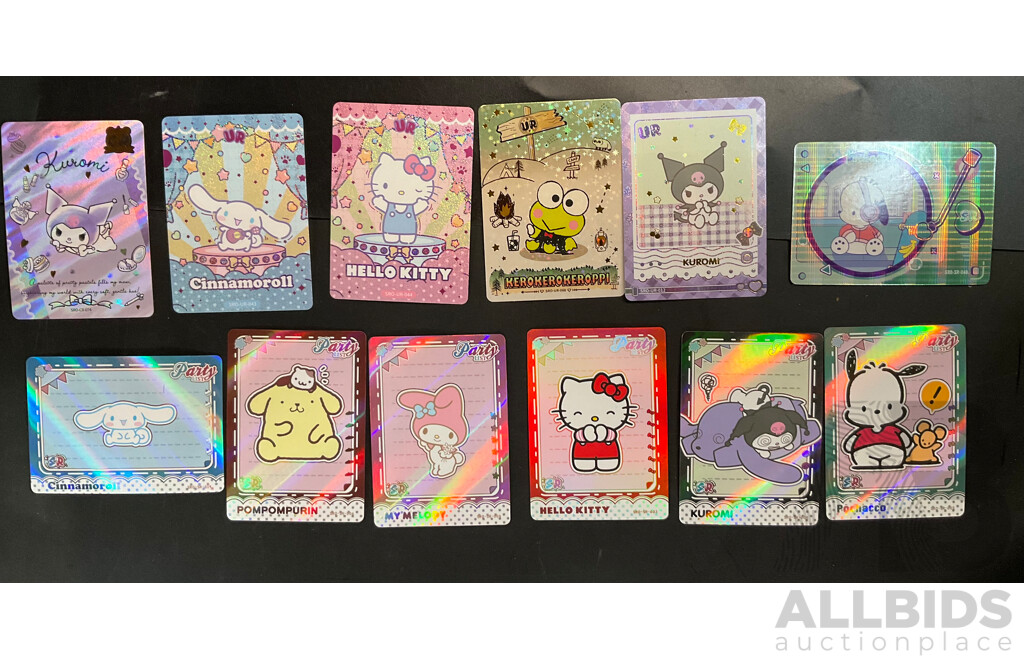 Sannio Characters Trading Cards Includes SSR, UR, CR and More - Lot of 80 Cards