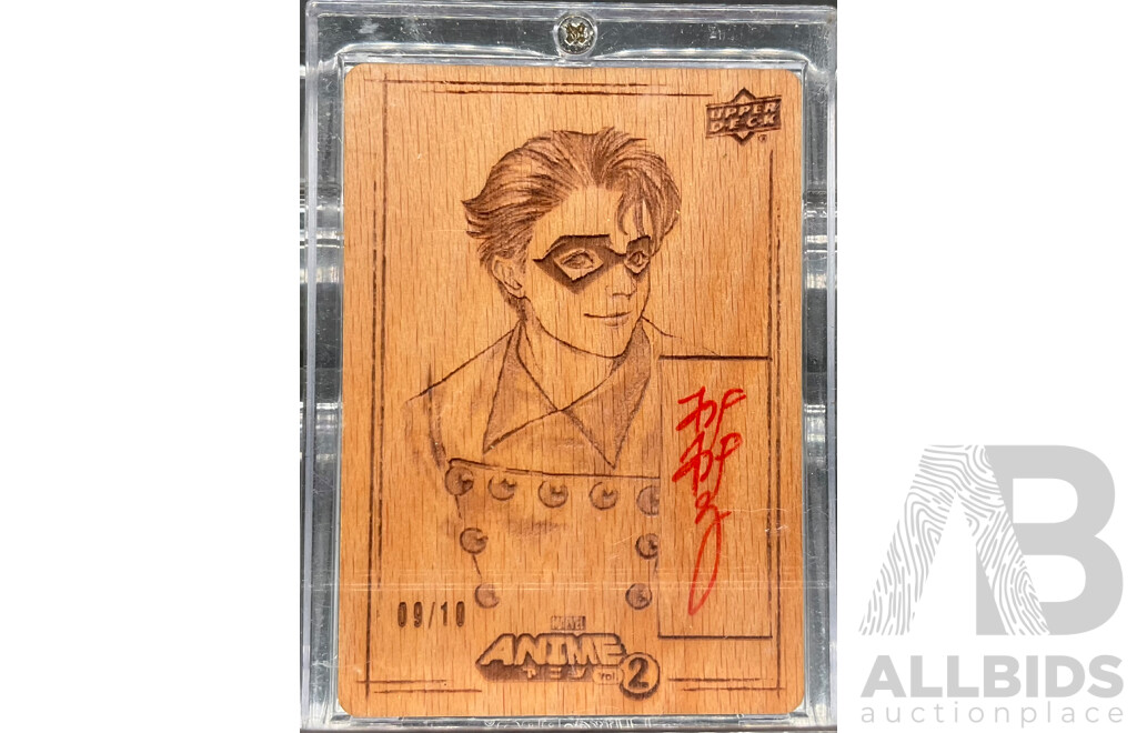 Marvel Anime Vol. 2 'Woodblock Echo' Bucky Barnes Auto /10 – Peach Momoko Signed