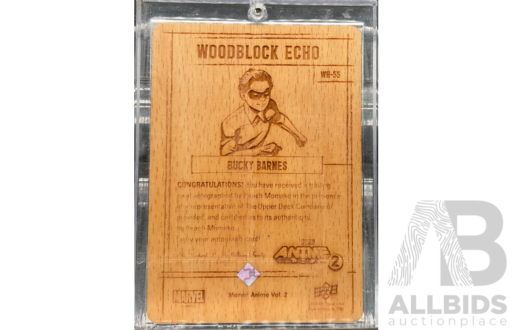 Marvel Anime Vol. 2 'Woodblock Echo' Bucky Barnes Auto /10 – Peach Momoko Signed