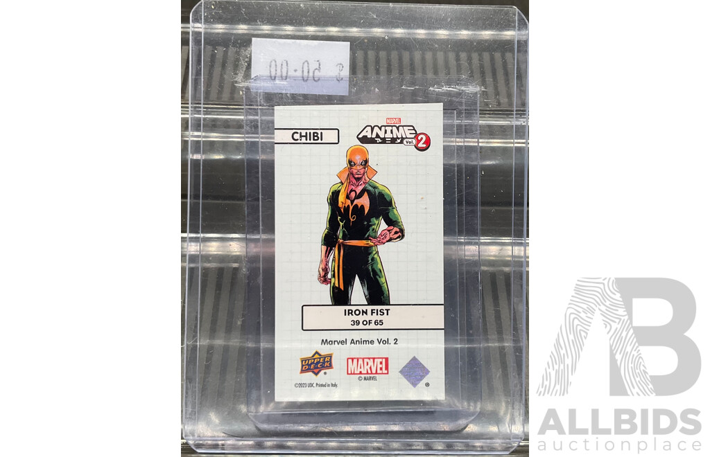 Assorted Marvel Anime Vol.2 Capsule Cards - the Soul Sword, Karmic Staff, Carnage and More - Lot of 5