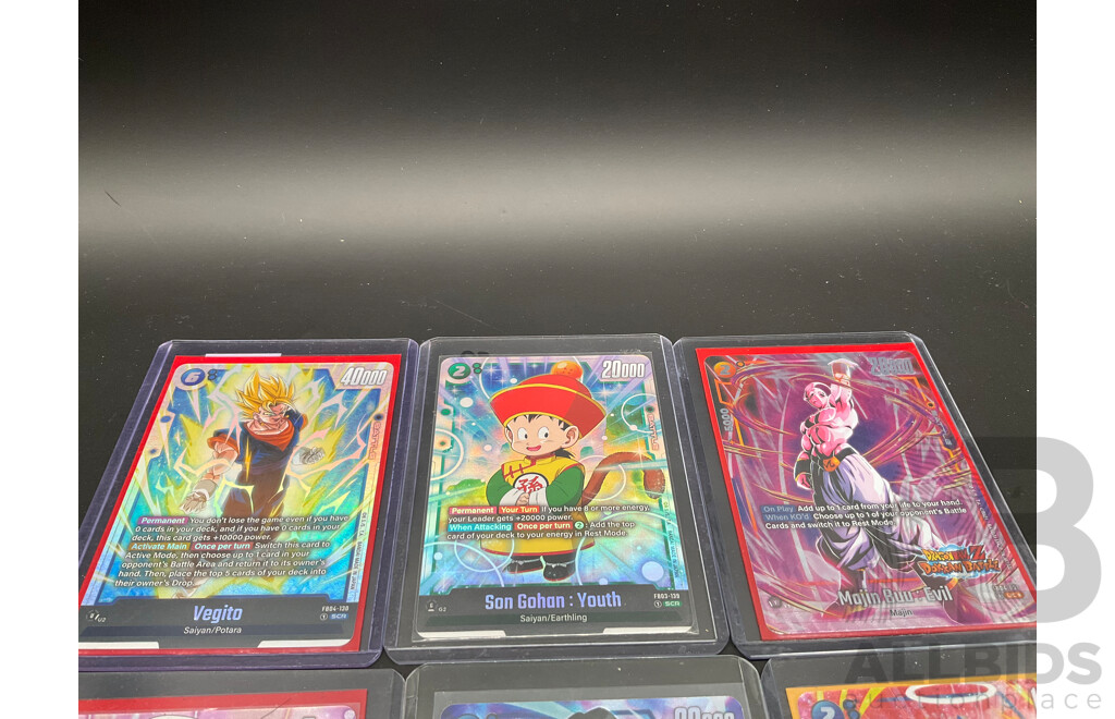 Six of Collectable Dragon Ball Cards