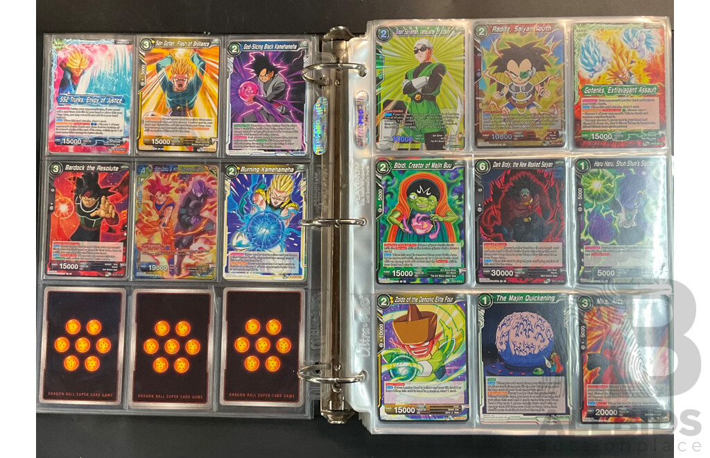 Collection of Dragon Ball Super Game Cards: Album and Loose Cards, Over 1500 Cards