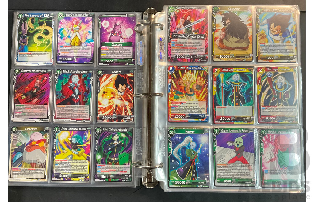 Collection of Dragon Ball Super Game Cards: Album and Loose Cards, Over 1500 Cards