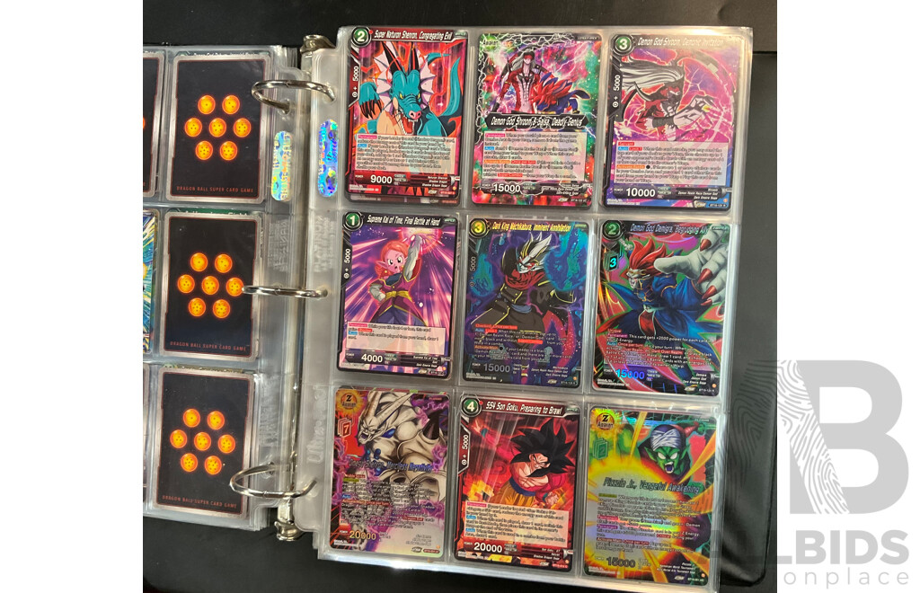 Collection of Dragon Ball Super Game Cards: Album and Loose Cards, Over 1500 Cards