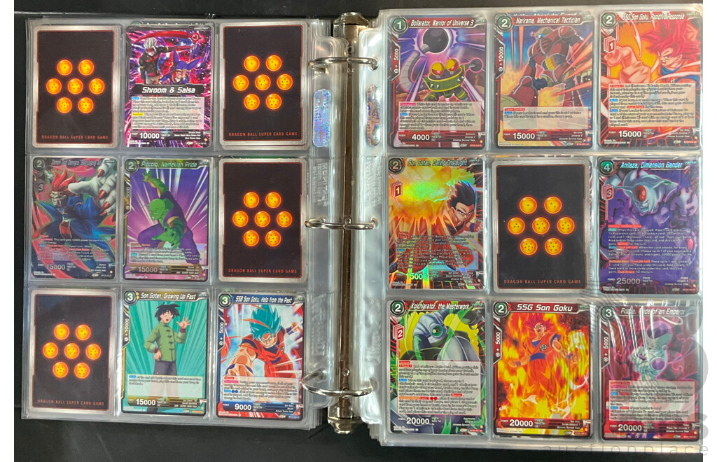 Collection of Dragon Ball Super Game Cards: Album and Loose Cards, Over 1500 Cards