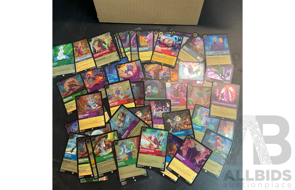 Disney Lorcana Trading Card Over 1,600 Cards and 50 Foil Cards