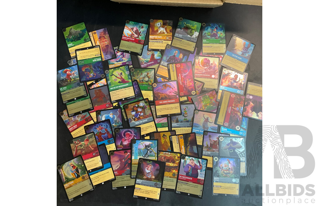 Disney Lorcana Trading Card Over 1,600 Cards and 50 Foil Cards
