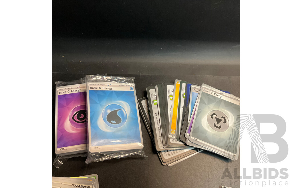English 260 Foil Pokémon Cards with 400 Energy and Redemption Cards