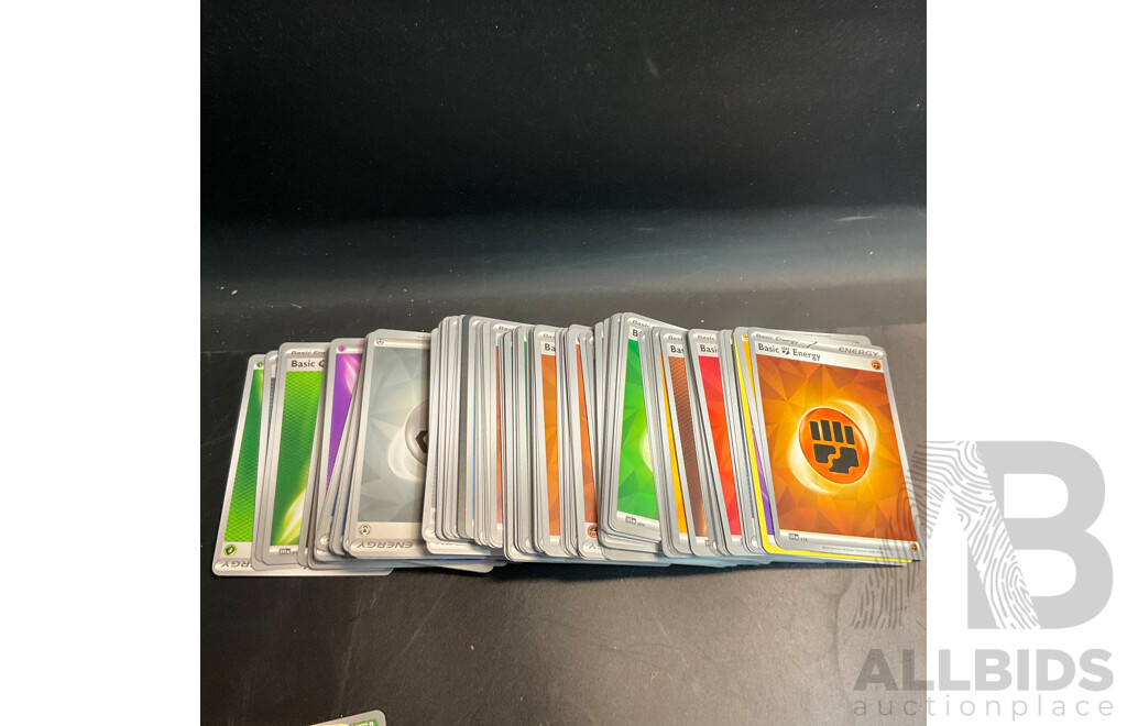 English 260 Foil Pokémon Cards with 400 Energy and Redemption Cards