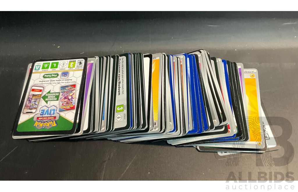 English 260 Foil Pokémon Cards with 400 Energy and Redemption Cards