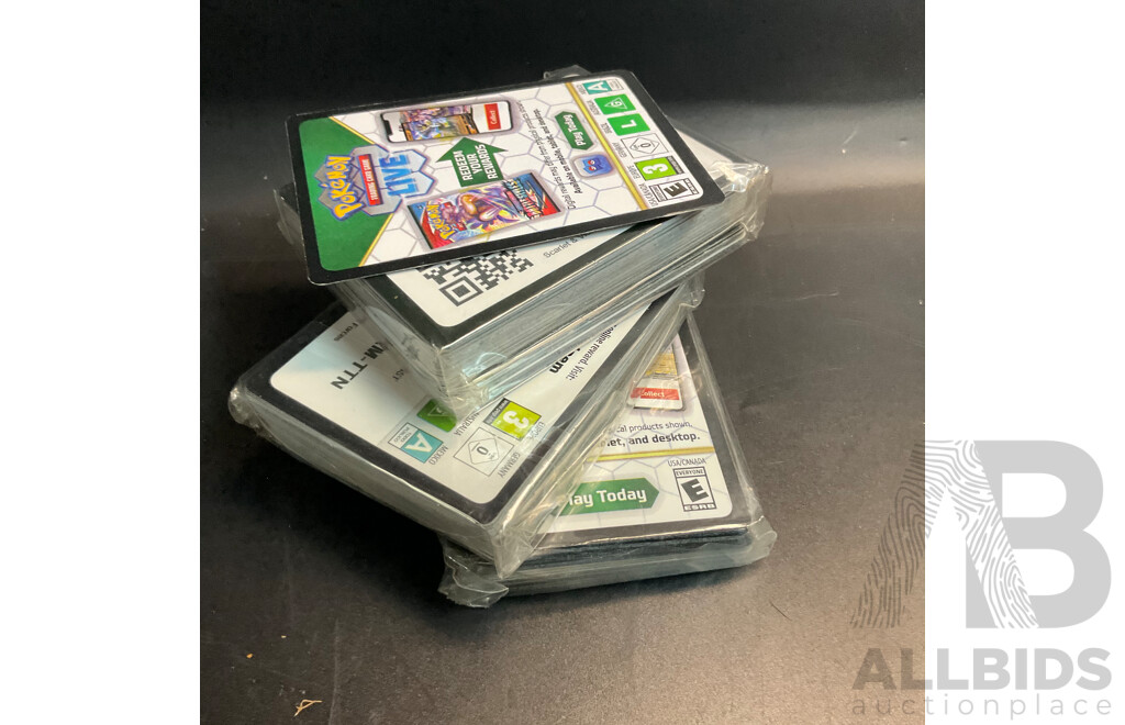 English 260 Foil Pokémon Cards with 400 Energy and Redemption Cards