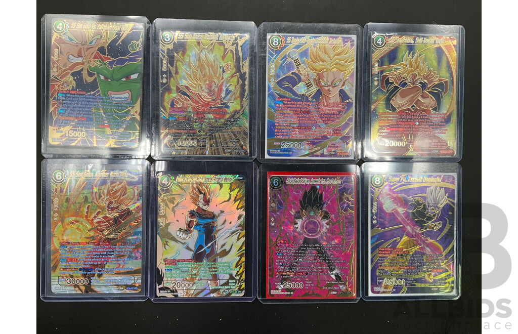 Eight of SPR Collectable Dragon Ball Cards