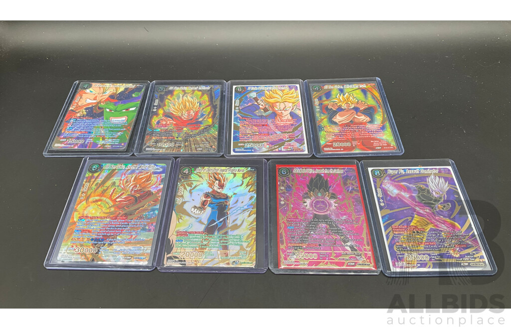 Eight of SPR Collectable Dragon Ball Cards