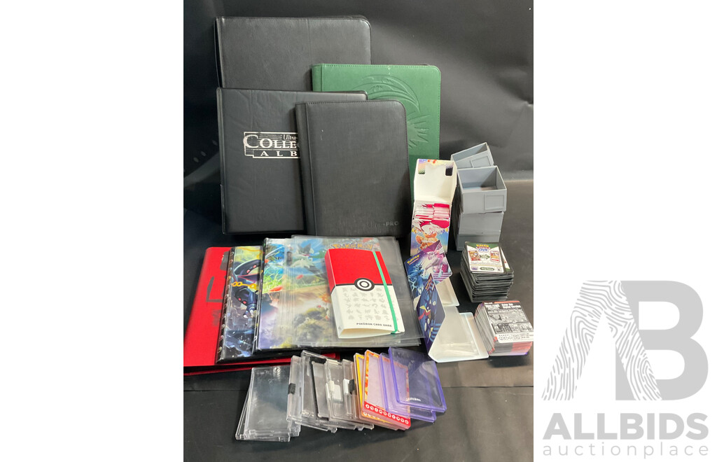 Assorted Collector's Album and Card Stoppers and Pokemon & Dragon Ball Redemption Cards
