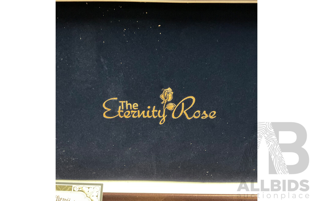 The Eternity Rose Natural Rose Dipped in Pure 24K Gold / with Leather Case and Certificate
