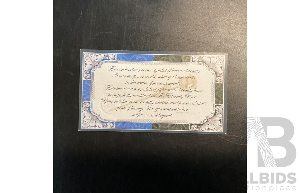 The Eternity Rose Natural Rose Dipped in Pure 24K Gold / with Leather Case and Certificate