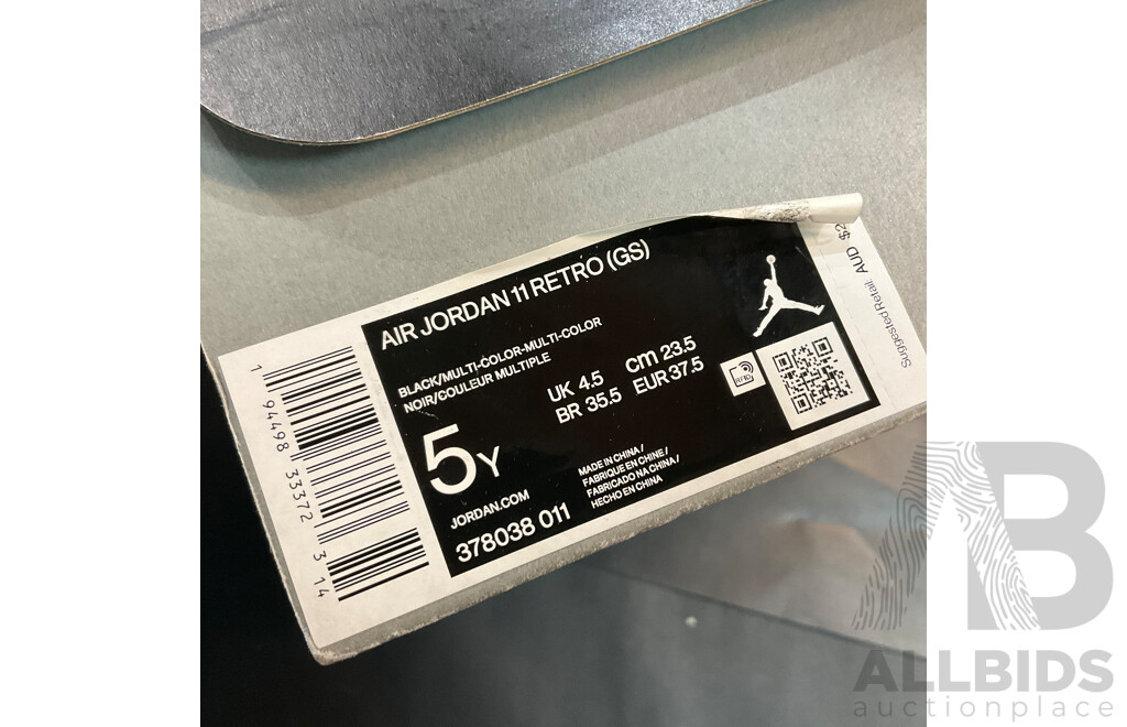 Air Jordan 11 Retro GS Black - Size 5Y (EUR37.5)